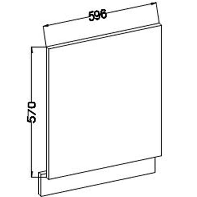 Konyhaszekrény Lara Front Zm.570x596 Mdf Szary fényes