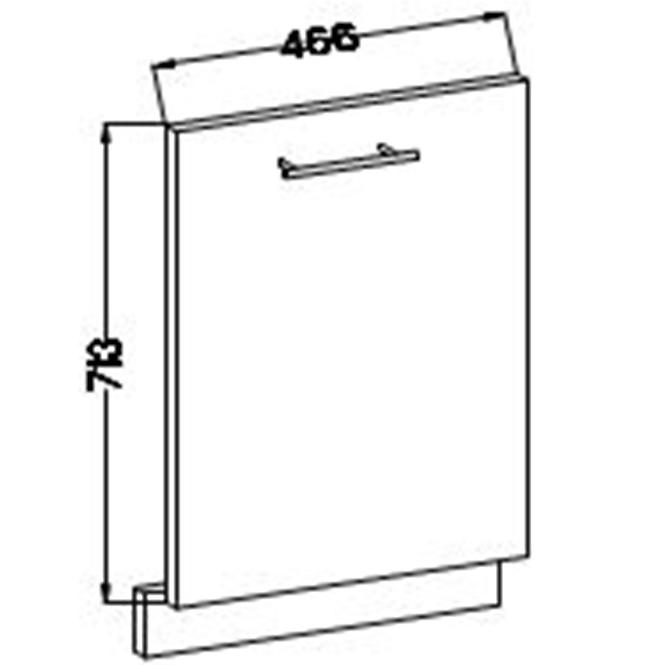 Konyhaszekrény Lara Front Zm.713x446 Mdf Szary fényes