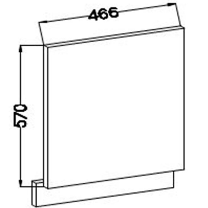 Konyhaszekrény Lara Front Zm.570x446 Mdf Szary fényes