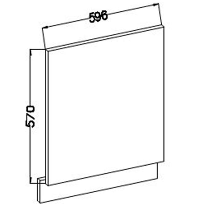 Konyhaszekrény Lara Front Zm.570x596 Mdf Cappucino fényes