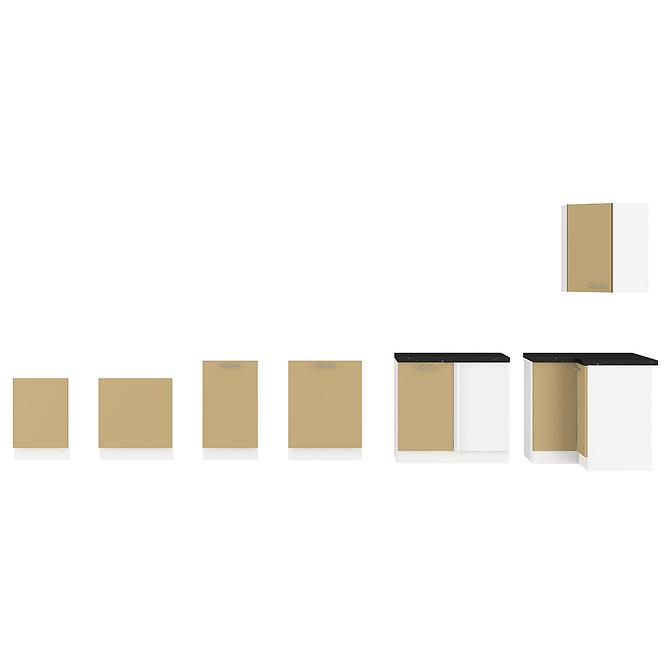 Konyhaszekrény Lara Front Zm.570x596 Mdf Cappucino fényes