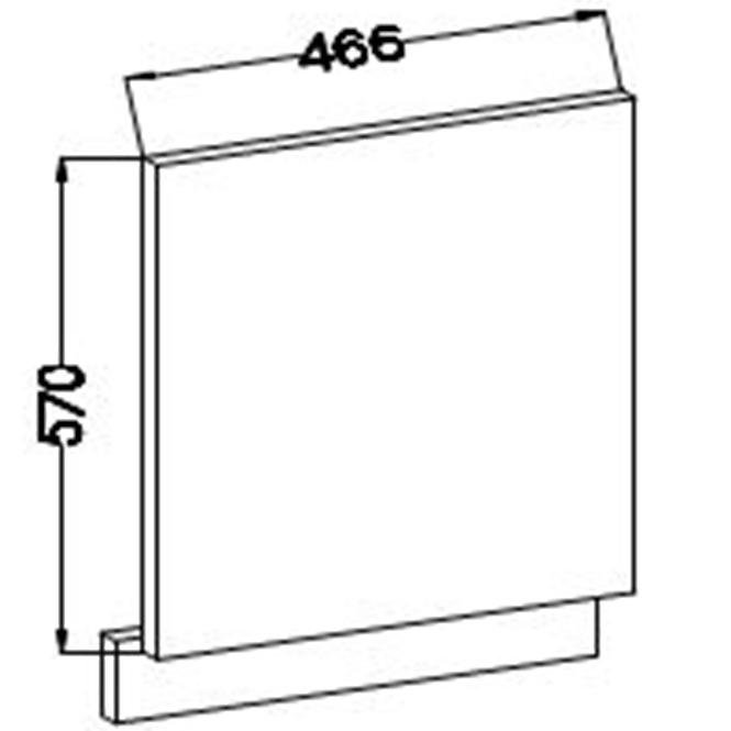 Konyhaszekrény Lara Front Zm.570x446 Mdf Cappucino fényes