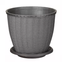 Rattan virágcserép 2,75 L Szürke