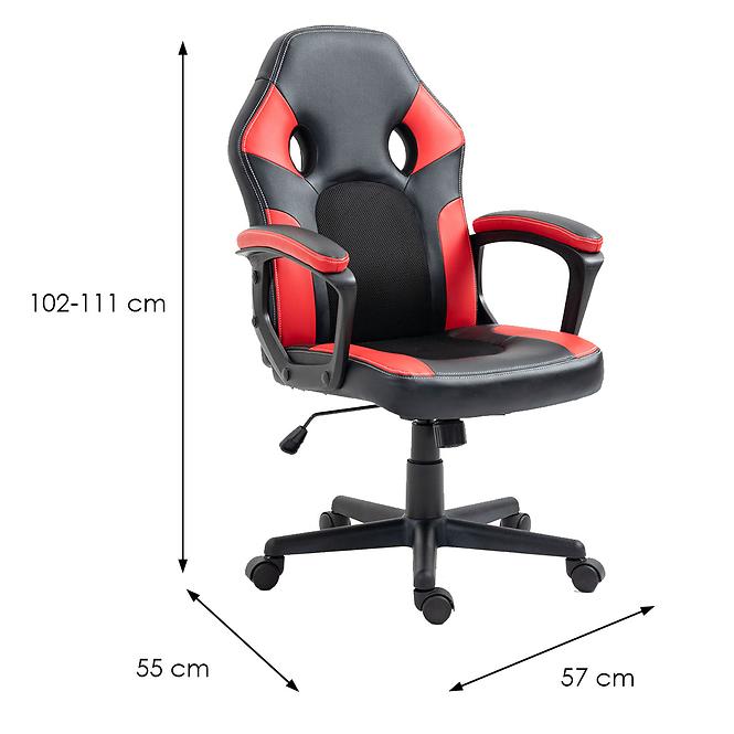 Gaming szék Toledo fekete/piros