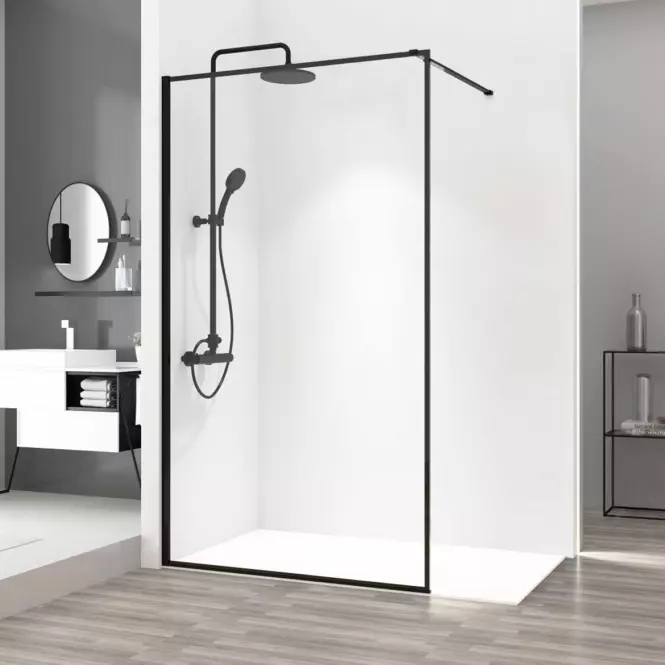Zuhanyfal Walk-in Bler Rea K7634 100x195 black