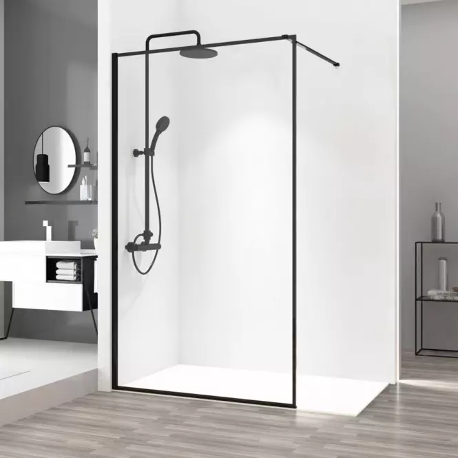 Zuhanyfal Walk-in Bler Rea K7636 70x195 black