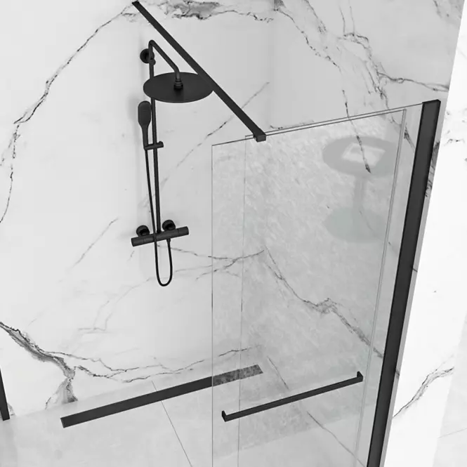 Zuhanyfal Walk-in Cortis Rea K8880 120x200 black