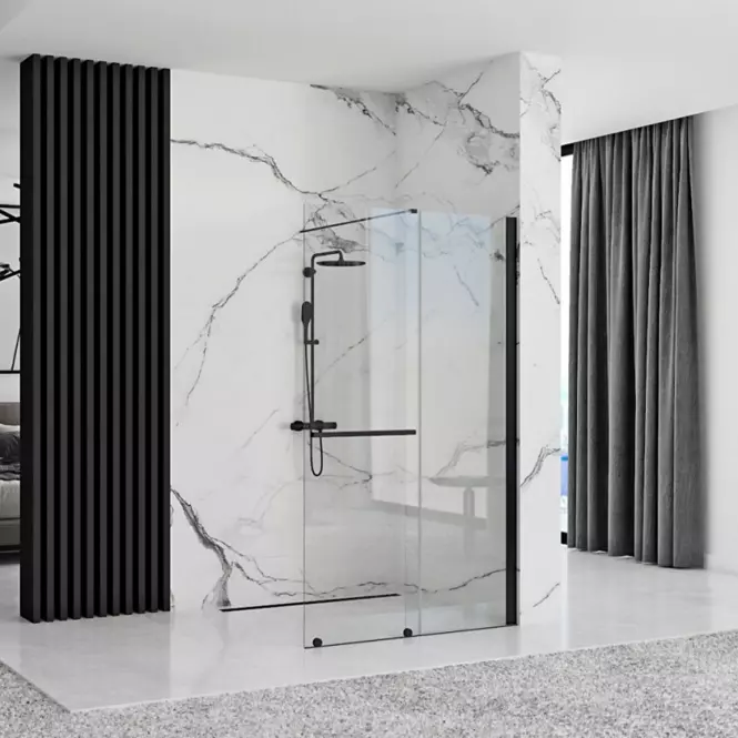 Zuhanyfal Walk-in Cortis Rea K8880 120x200 black