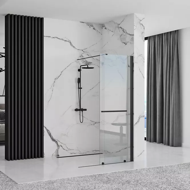 Zuhanyfal Walk-in Cortis Rea K8880 120x200 black