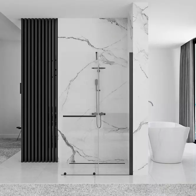 Zuhanyfal Walk-in Cortis Rea K8880 120x200 black