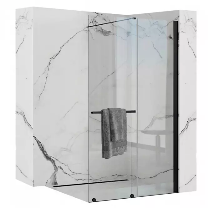 Zuhanyfal Walk-in Cortis Rea K7740 100x200 black