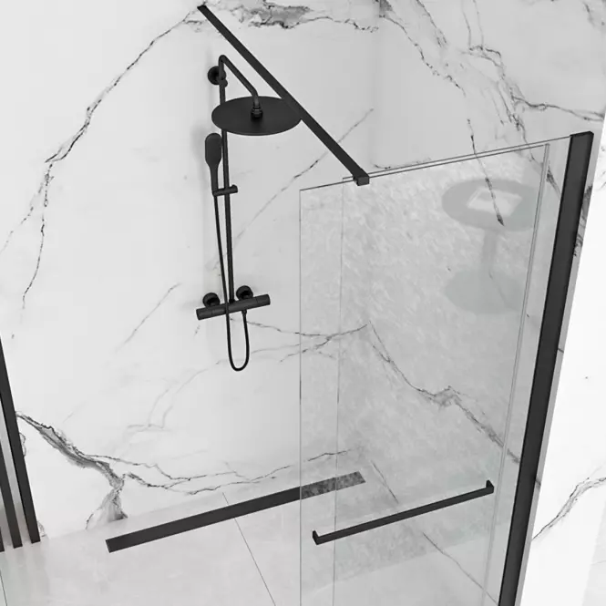 Zuhanyfal Walk-in Cortis Rea K7740 100x200 black,3