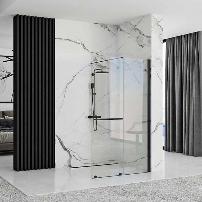 Zuhanyfal Walk-in Cortis Rea K7740 100x200 black