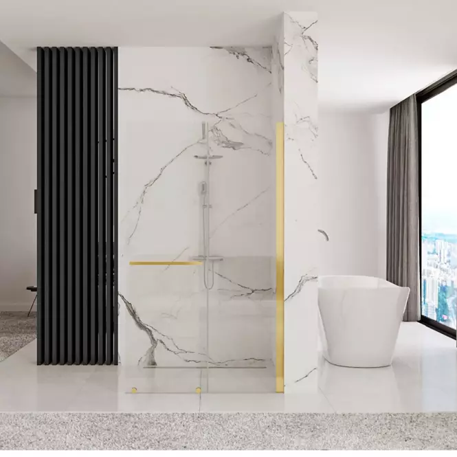 Zuhanyfal Walk-in Cortis Rea K8484 100x200 gold