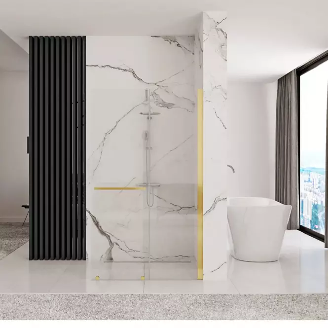 Zuhanyfal Walk-in Cortis Rea K8485 120x200 gold