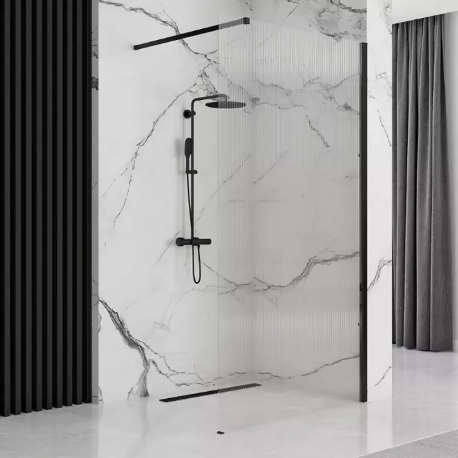 Zuhanyfal Walk-in Aero Intimo Rea K4121 100x200 black