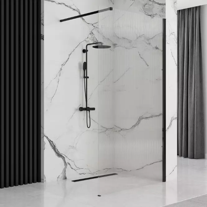 Zuhanyfal Walk-in Aero Intimo Rea K4122 120x200 black