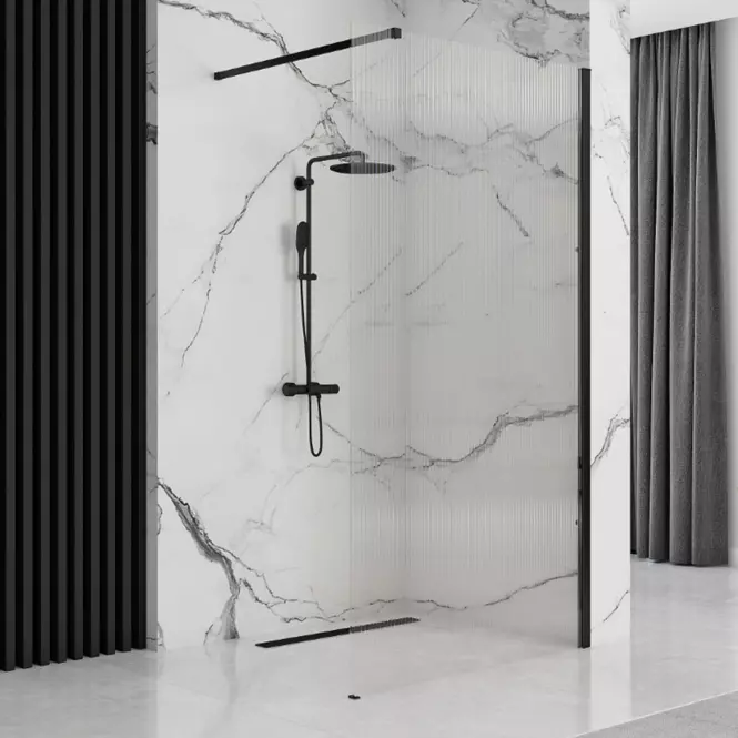 Zuhanyfal Walk-in Aero Intimo Rea K4123 90x200 black