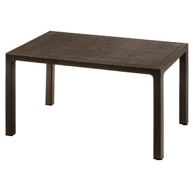 Műanyag asztal Infinitty barna 147x87 cm