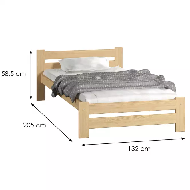 Ágy Agata 120X200 fenyő keret nélkül