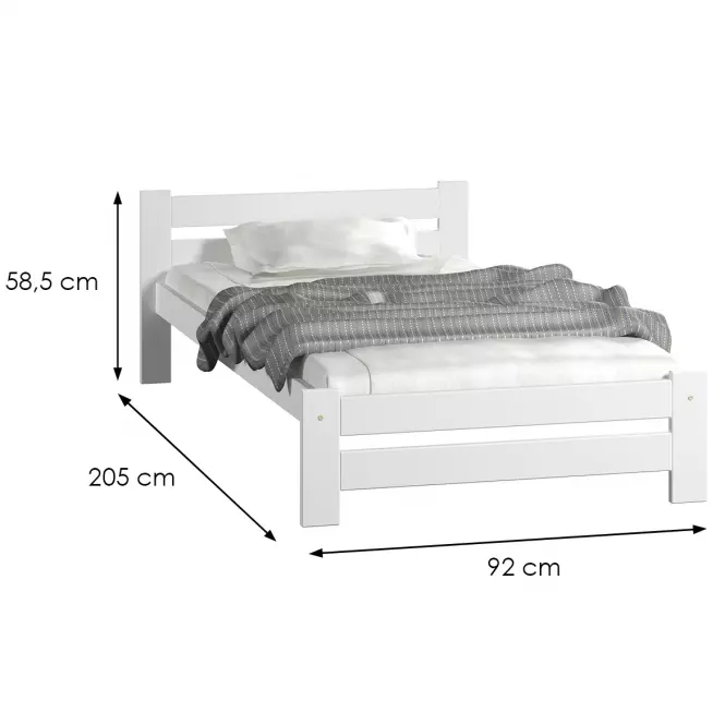 Ágy Agata  80x200 fenyő keret nélkül,2