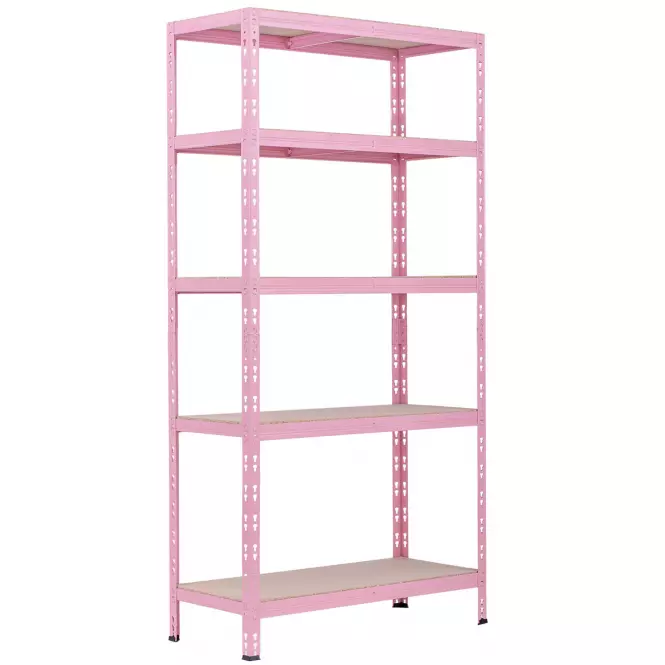 Fém állvány RNDU30-5 rózsaszín 180x90x30cm - 5 polc/175kg,2