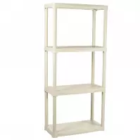 Műanyag állvány T60/4E écru 133x60x30cm - 4 polc/20kg