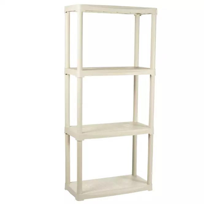 Műanyag állvány T60/4E écru 133x60x30cm - 4 polc/20kg