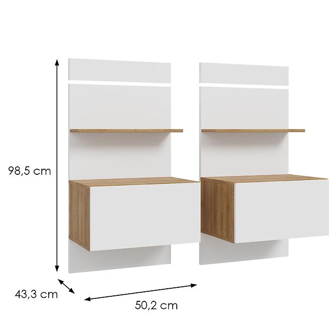 Éjjeliszekrény Whiteheaven LNBK211STB-M604 2 db
