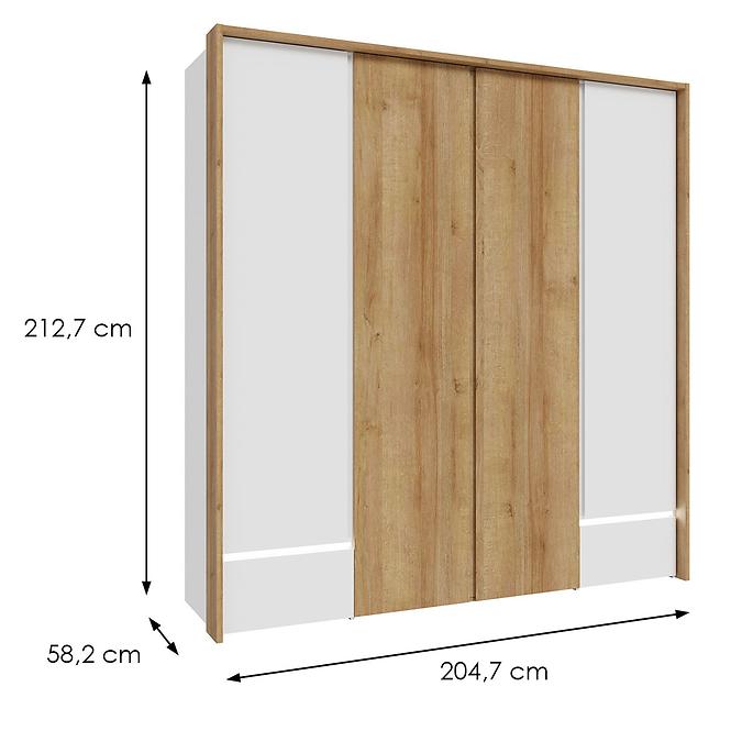 Szekrény Whiteheaven 205 cm LNBS3411B-M216 világítással