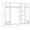 Szekrény Whiteheaven LNBS5511B-M216 világítással,4