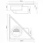 Talajlefolyó Axus 18x18 sarok- forgatható 360 FI50,2
