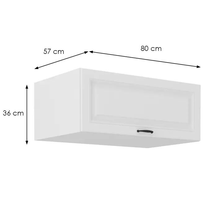 Konyhaszekrény Stilo fehér matt/fehér 80 Nagu-36 1F,2