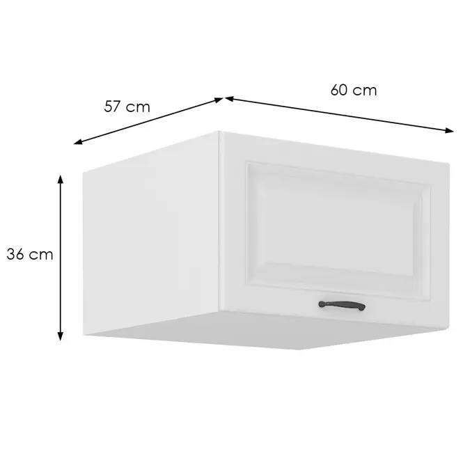 Konyhaszekrény Stilo fehér matt/fehér 60 Nagu-36 1F