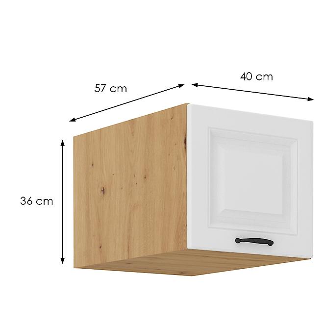 Konyhaszekrény Stilo fehér matt/artisan 40 Nagu-36 1F