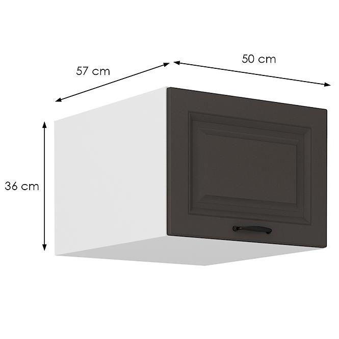 Konyhaszekrény Stilo grafit matt/fehér 50 Nagu-36 1F
