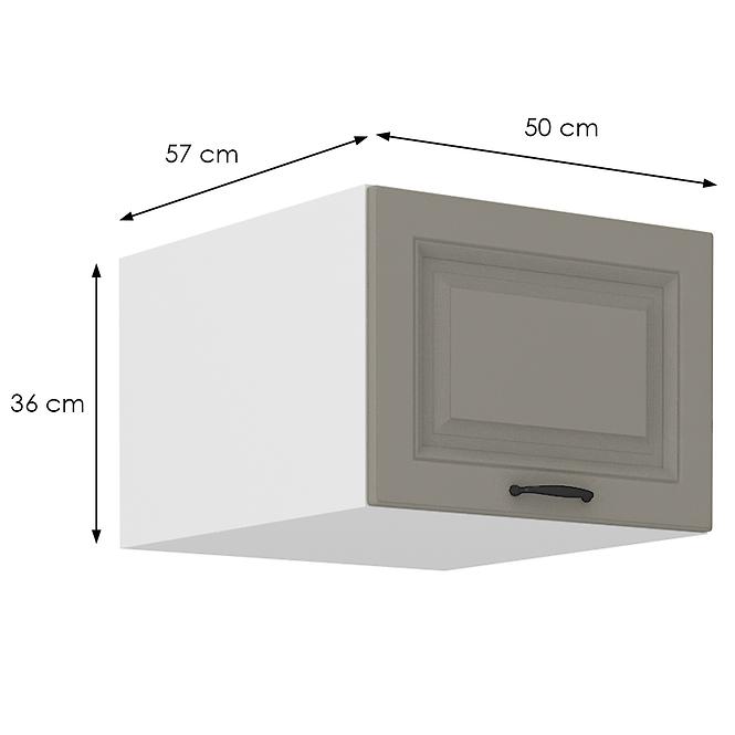 Konyhaszekrény Stilo claygrey/fehér 50 Nagu-36 1F