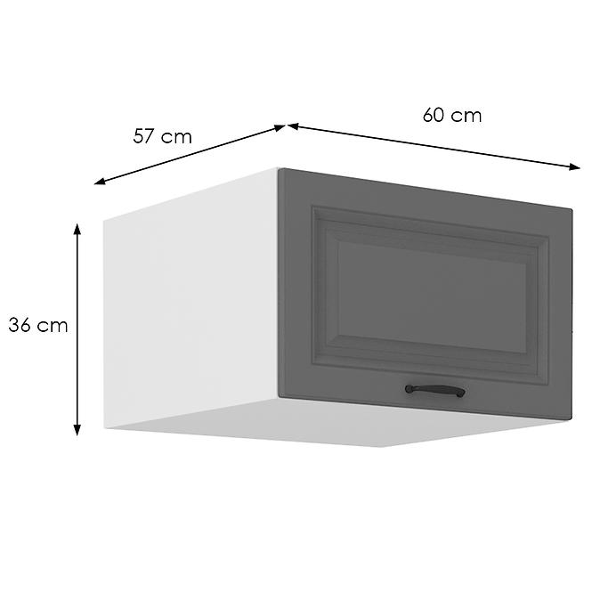 Konyhaszekrény Stilo dustgrey/fehér 60 Nagu-36 1F