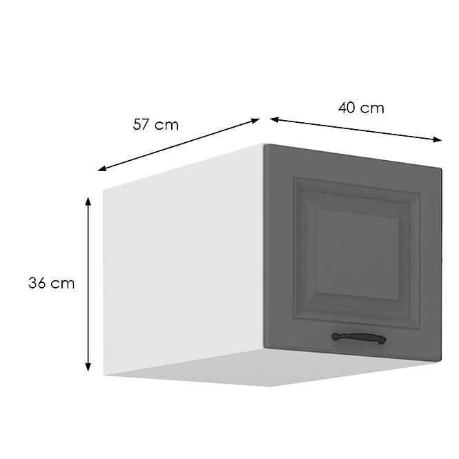 Konyhaszekrény Stilo dustgrey/fehér 40 Nagu-36 1F