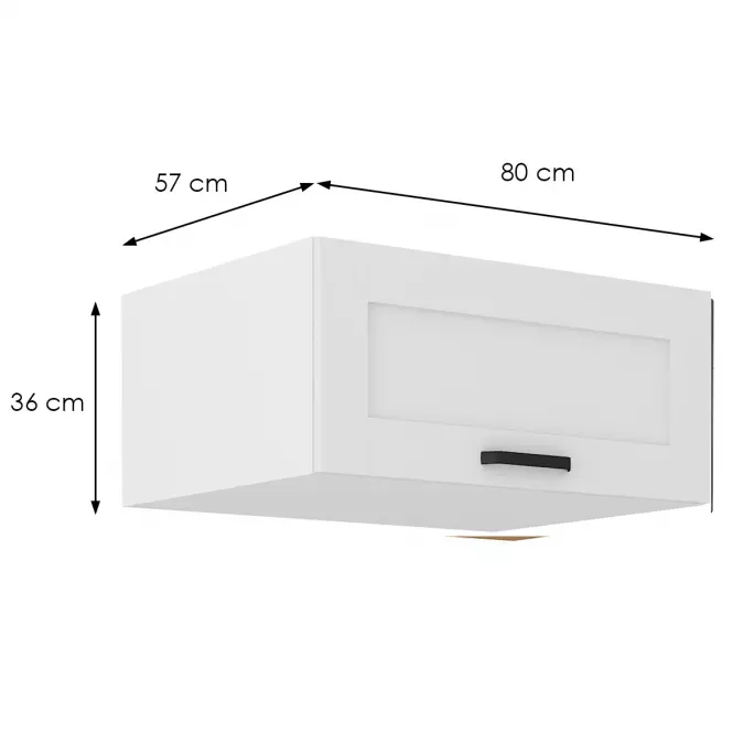 Konyhaszekrény Luna fehér matt/fehér 80 Nagu-36 1F