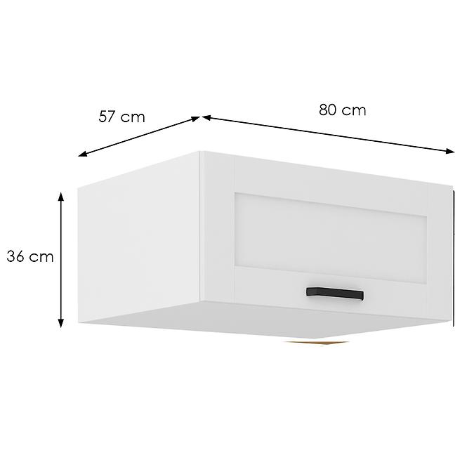 Konyhaszekrény Luna fehér matt/fehér 80 Nagu-36 1F