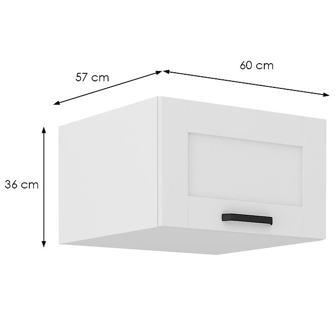Konyhaszekrény Luna fehér matt/fehér 60 Nagu-36 1F