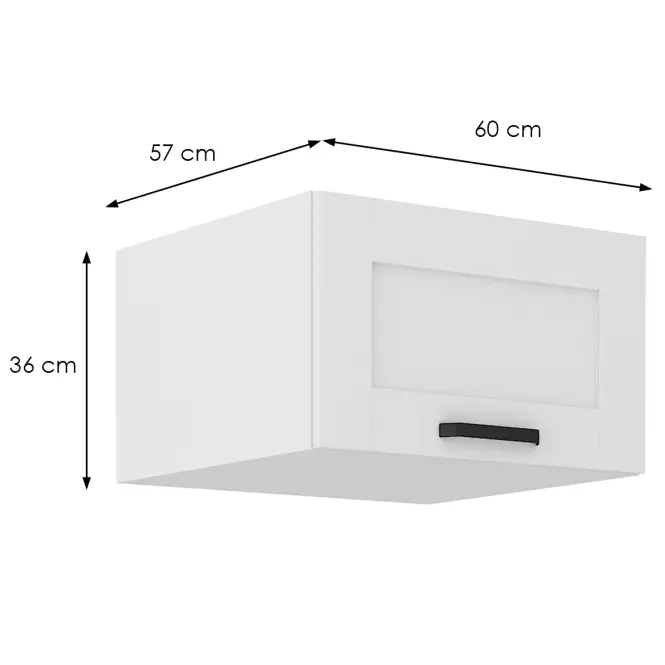 Konyhaszekrény Luna fehér matt/fehér 60 Nagu-36 1F,2