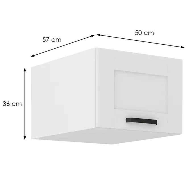 Konyhaszekrény Luna fehér matt/fehér 50 Nagu-36 1F,2