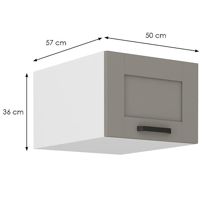 Konyhaszekrény Luna claygrey/fehér 50 Nagu-36 1F