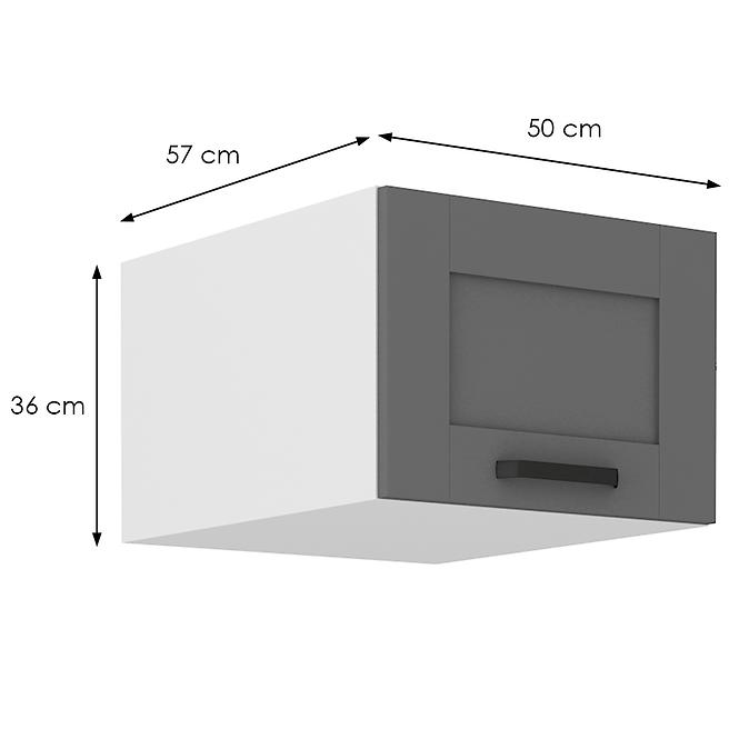Konyhaszekrény Luna dustgrey/fehér 50 Nagu-36 1F
