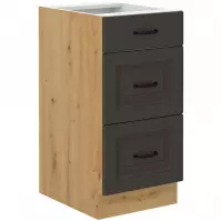 Konyhaszekrény Stilo grafit matt/artisan 40D 3S BB