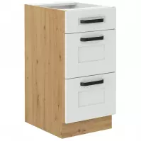 Konyhaszekrény Luna fehér matt/artisan 40D 3S BB