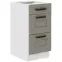 Konyhaszekrény Luna claygrey/fehér 40D 3S BB