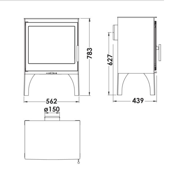 Kandallókályha Topaze 7,1 kW Eco Design